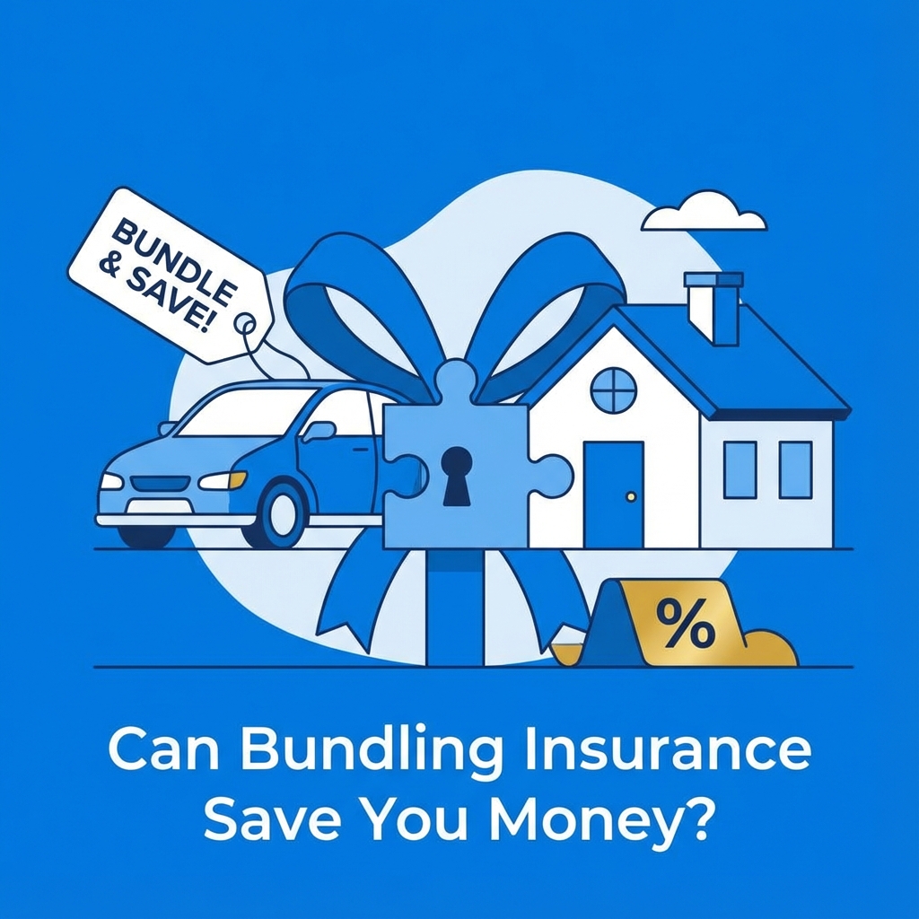 Car and house tied together with a ribbon