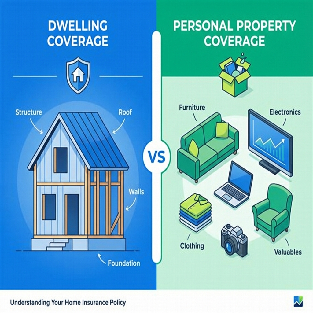 Split house structure vs furniture contents